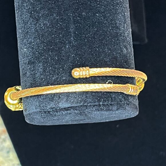 Fashion Jewelry Mickey Mouse Bangle Charm Bracelet Gold Plated Multicolored - Picture 4 of 5